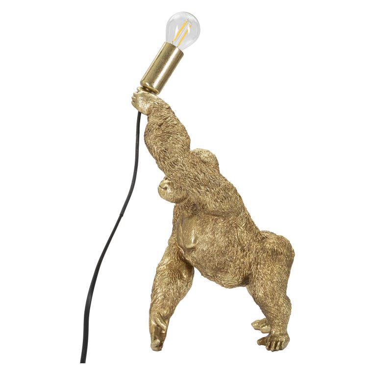Lampada da Tavolo oro Necessaria 1 Lampadina Attacco e14, Interruttore Manuale - Bakadaha