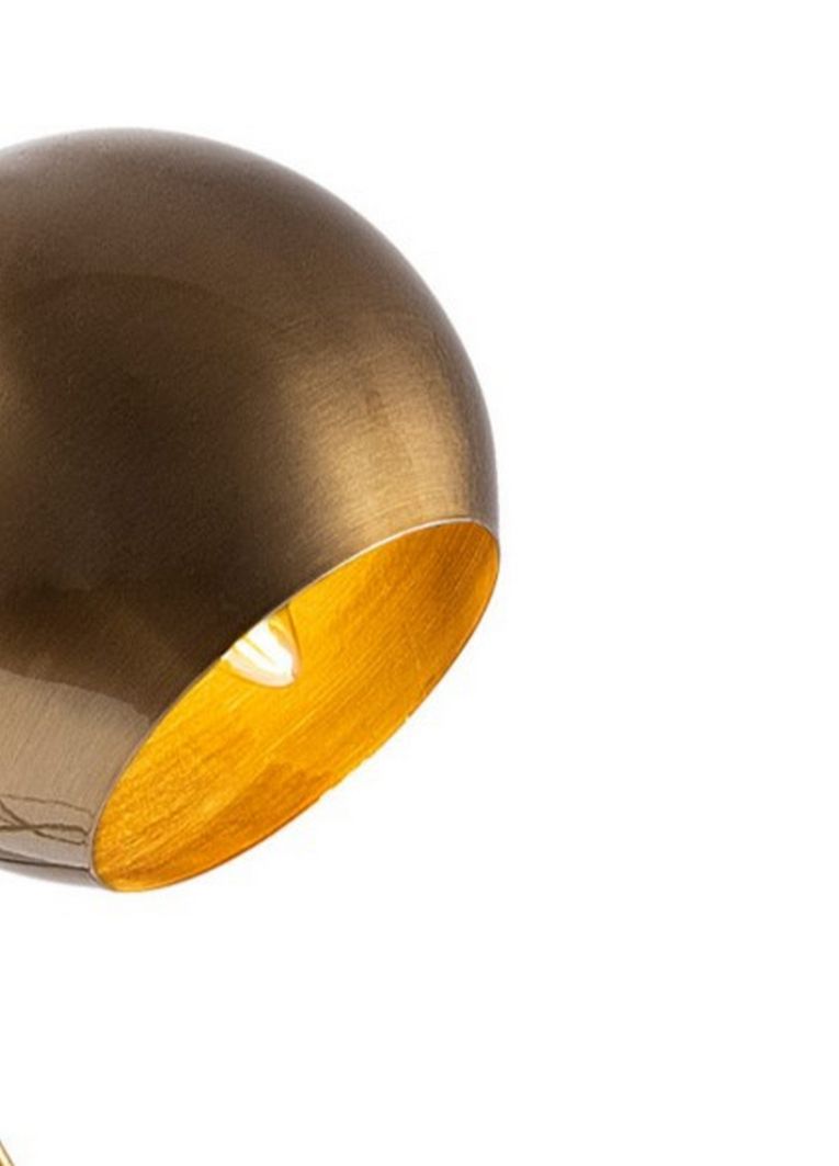 Lampada da Tavolo oro Paralume Attacco e 14 max 40 w, Interruttore Connessione Diretta - Polia