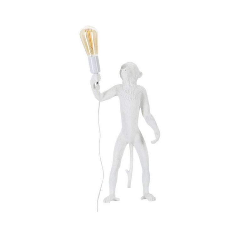 Lampada da tavolo Piet, 26x34 h55 cm, Bianco