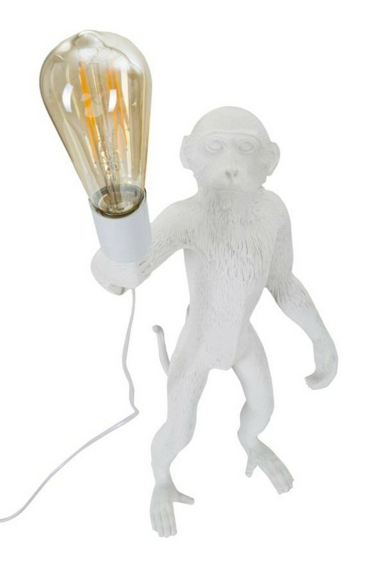 Lampada da tavolo Piet, 26x34 h55 cm, Bianco