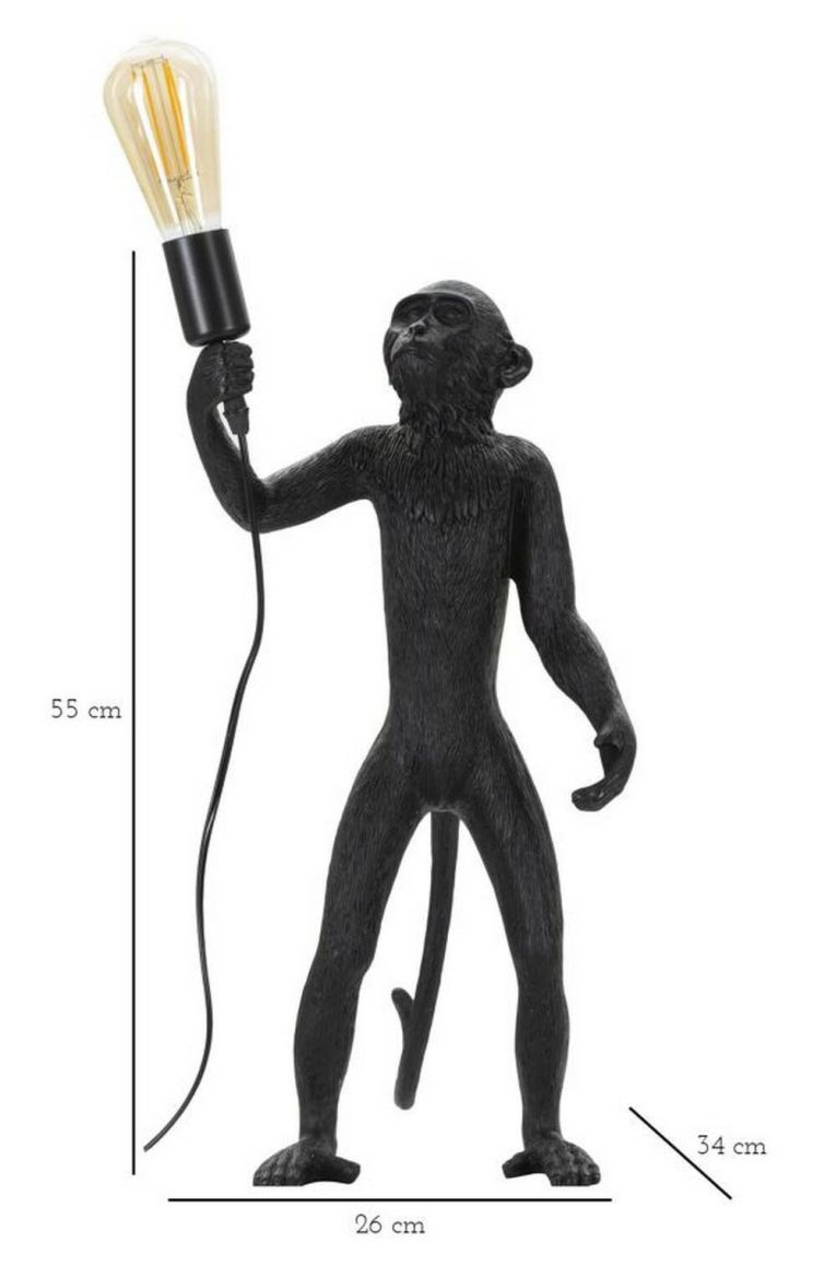 Lampada da tavolo Piet, 26x34 h55 cm, Nero