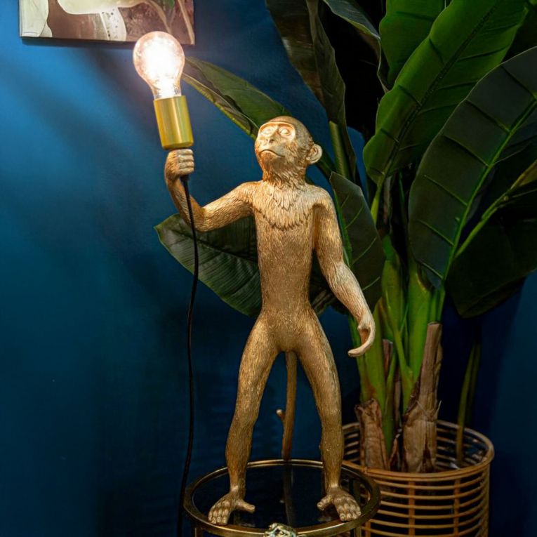 Lampada da tavolo Piet, 26x34 h55 cm, Oro