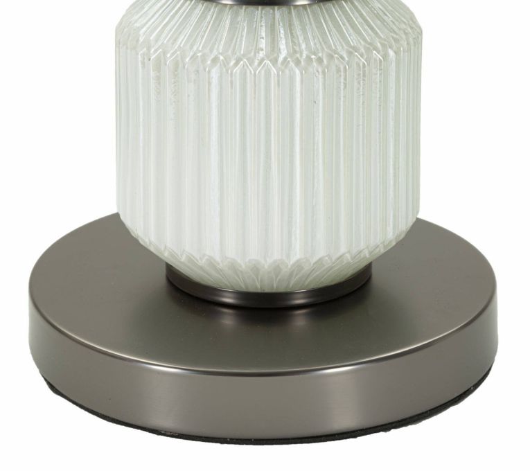 Lampada da tavolo Presolana, 33x33 h57 cm, Bianco e Grigio