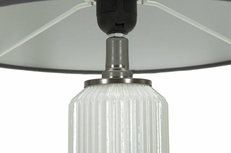 Lampada da tavolo Presolana, 33x33 h57 cm, Bianco e Grigio