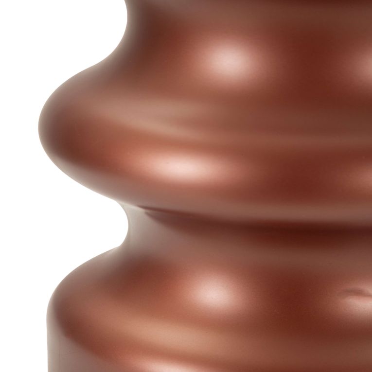 Lampada da Tavolo Rosa Marrone Necessaria 1 Lampadina Attacco e27, Paralume - Toberm