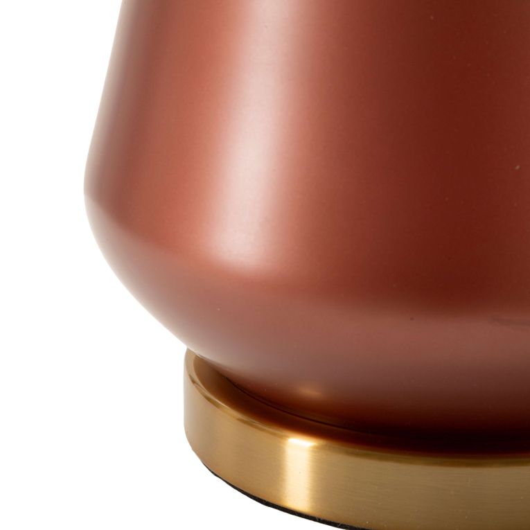 Lampada da Tavolo Rosa Marrone Necessaria 1 Lampadina Attacco e27, Paralume - Uig