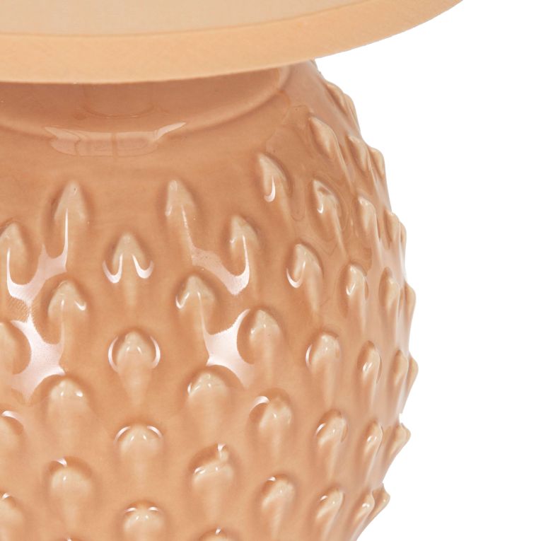 Lampada da Tavolo Rosa Necessaria 1 Lampadina Attacco e14, Paralume - Ketchi