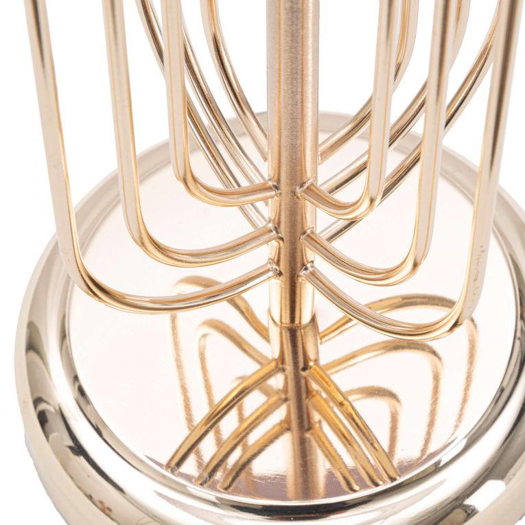Lampada da Tavolo Rosa oro Necessaria 1 Lampadina Paralume, Attacco e27 - Khajur