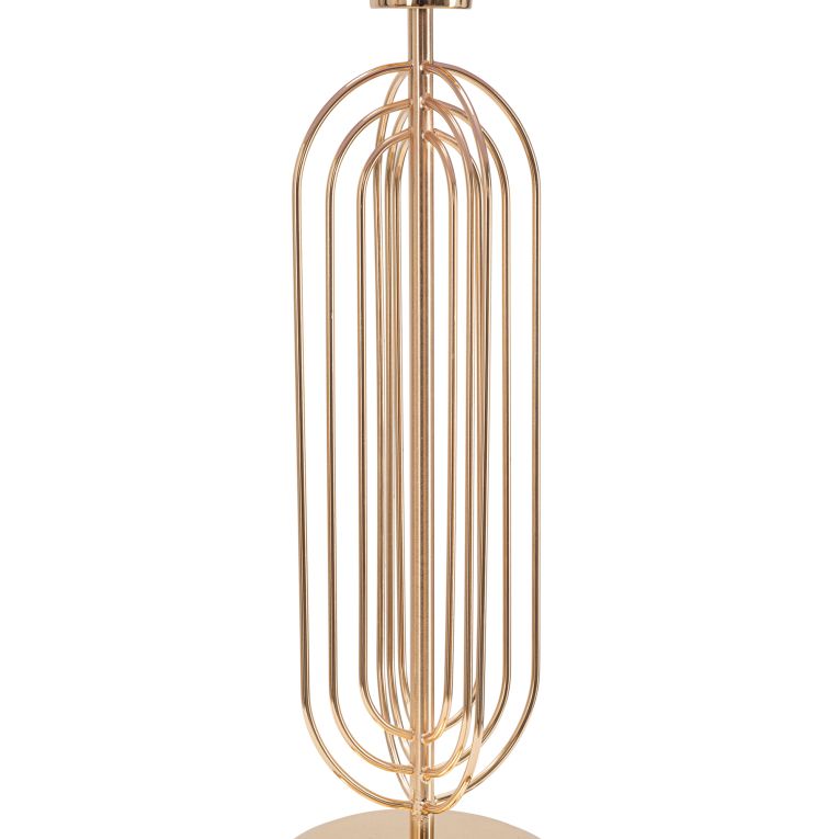 Lampada da Tavolo Rosa oro Necessaria 1 Lampadina Paralume, Attacco e27 - Khajur
