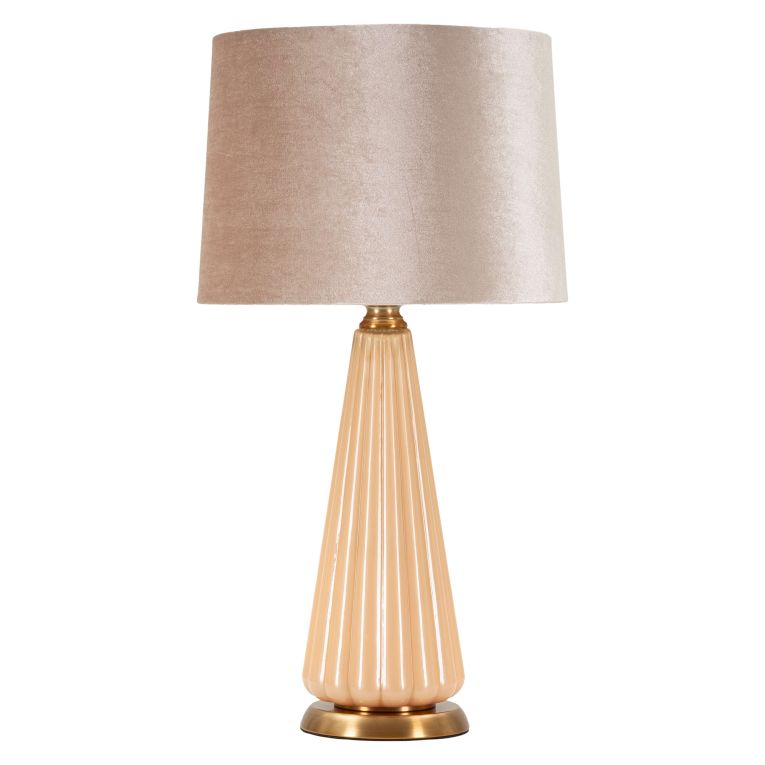 Lampada da Tavolo Rosa Perlato Bronzo Perlato Necessaria 1 Lampadina Paralume, Attacco e27 - Portre