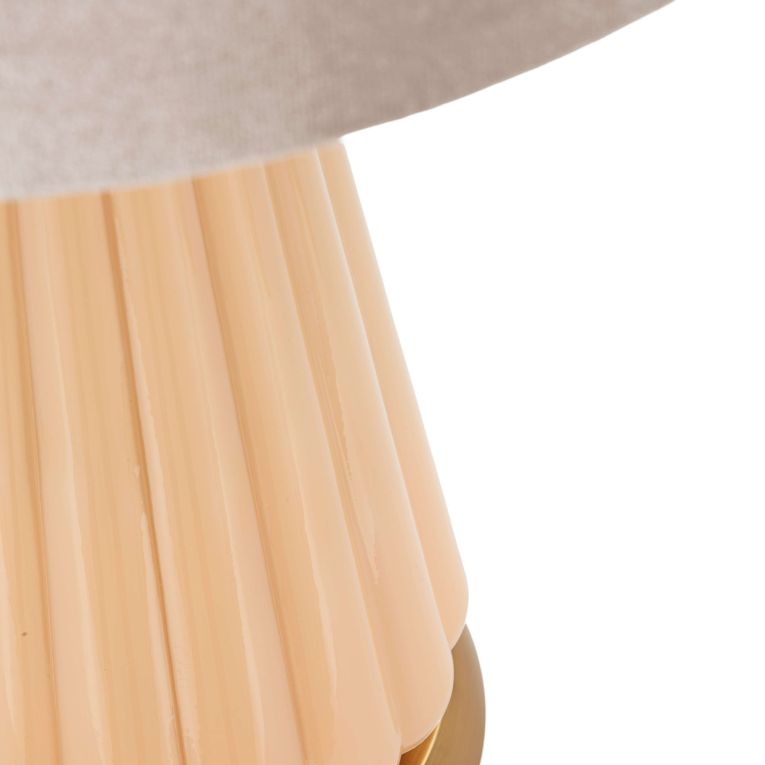 Lampada da Tavolo Rosa Perlato Bronzo Perlato Necessaria 1 Lampadina Paralume, Attacco e27 - Portre