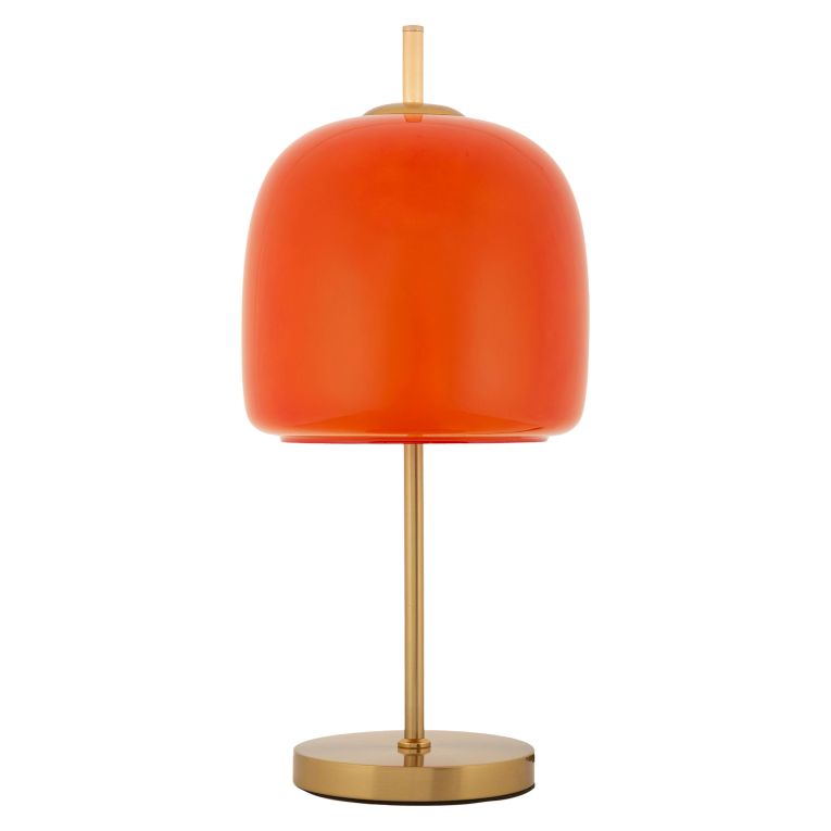 Lampada da Tavolo Rosso oro Necessaria 1 Lampadina Attacco e27, Paralume - Ptuj