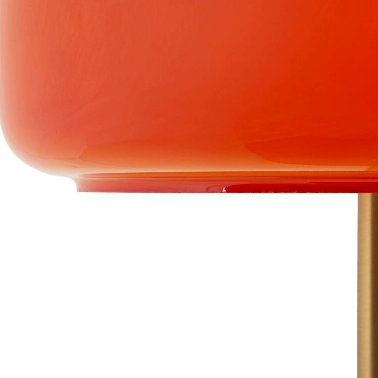 Lampada da Tavolo Rosso oro Necessaria 1 Lampadina Attacco e27, Paralume - Ptuj