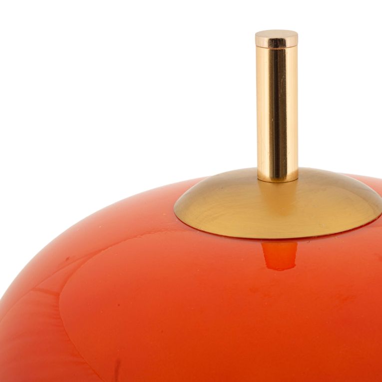 Lampada da Tavolo Rosso oro Necessaria 1 Lampadina Attacco e27, Paralume - Ptuj