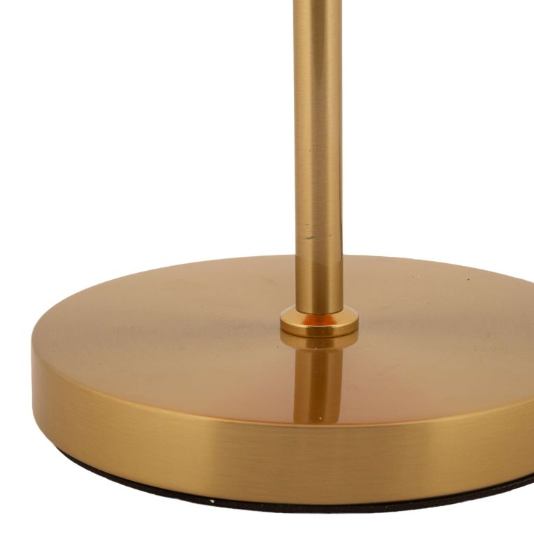 Lampada da Tavolo Rosso oro Necessaria 1 Lampadina Attacco e27, Paralume - Ptuj