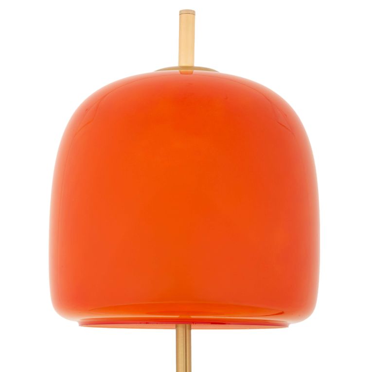 Lampada da Tavolo Rosso oro Necessaria 1 Lampadina Attacco e27, Paralume - Ptuj