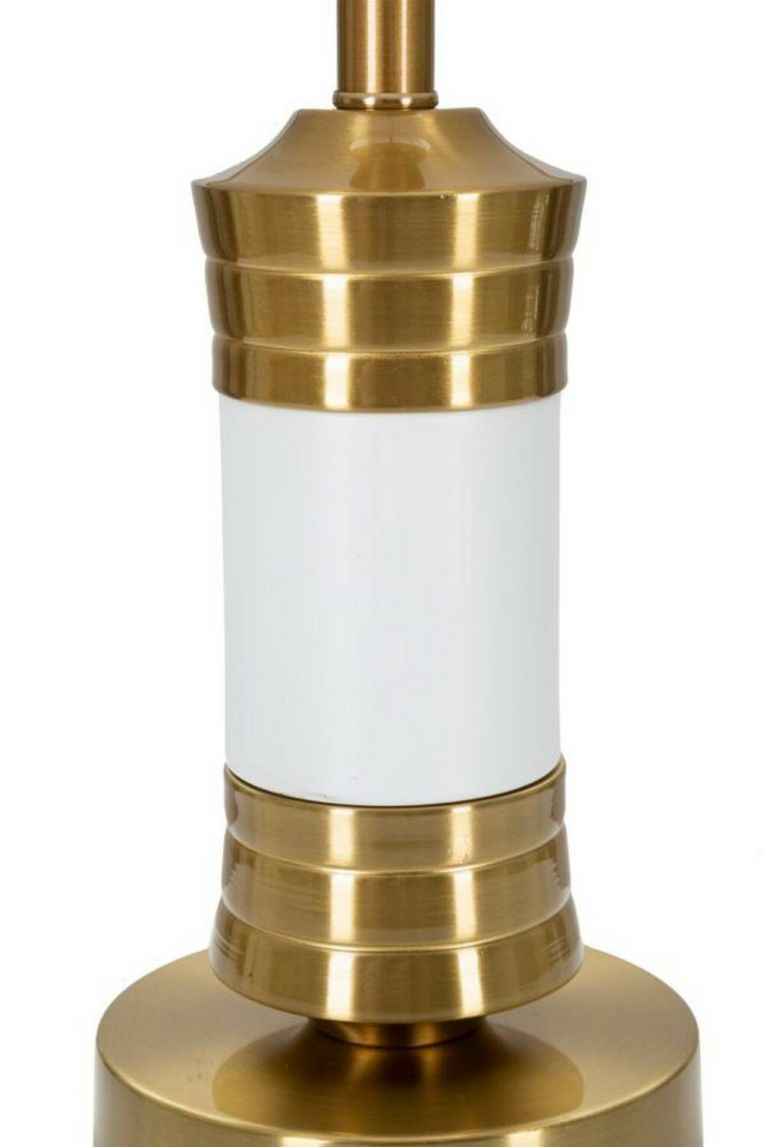 Lampada da tavolo Sinopia, Bianco e Oro, 31x31 h52 cm