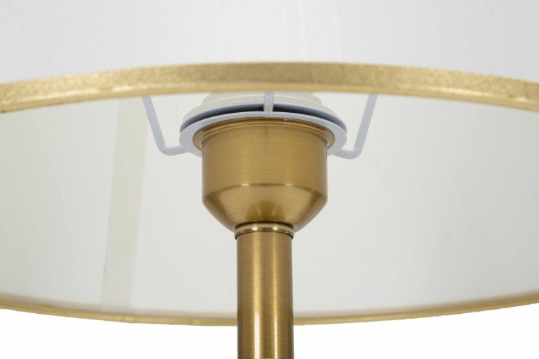 Lampada da tavolo Sinopia, Bianco e Oro, 31x31 h52 cm