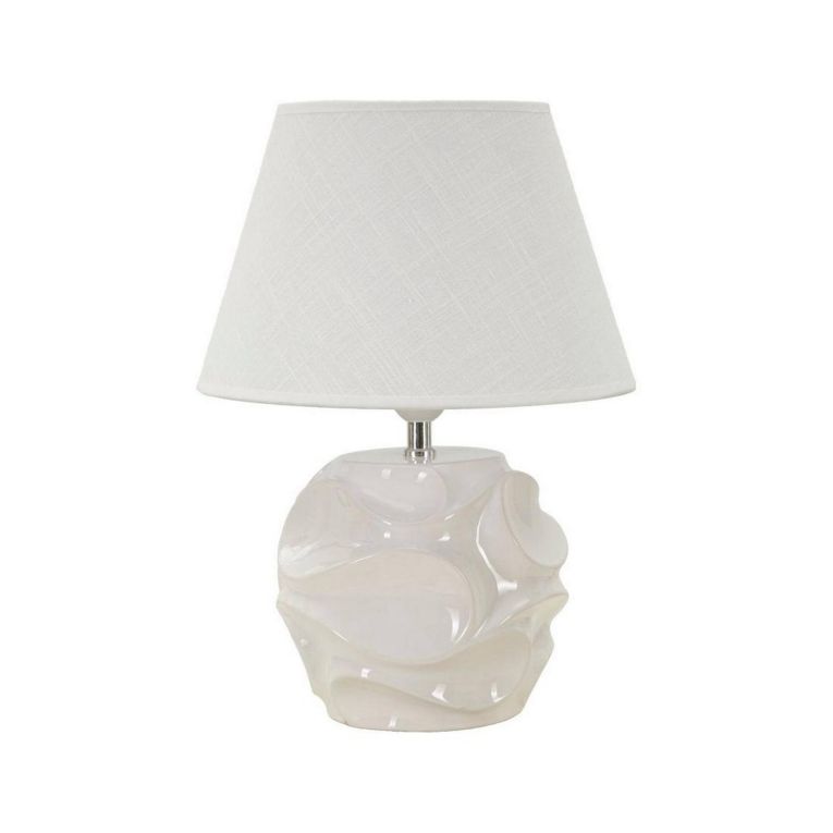 Lampada da tavolo Stencil, Bianco, 30x30 h42 cm