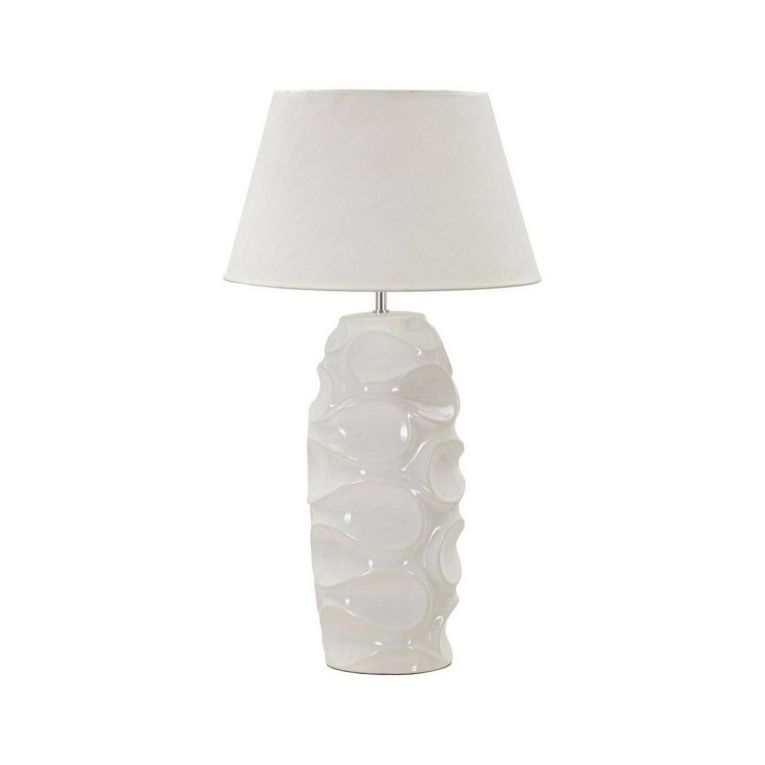 Lampada da tavolo Stencil, Bianco, 45x45 h83 cm
