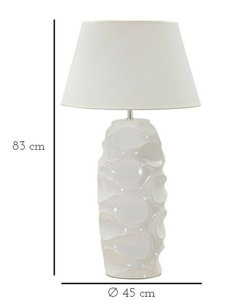 Lampada da tavolo Stencil, Bianco, 45x45 h83 cm