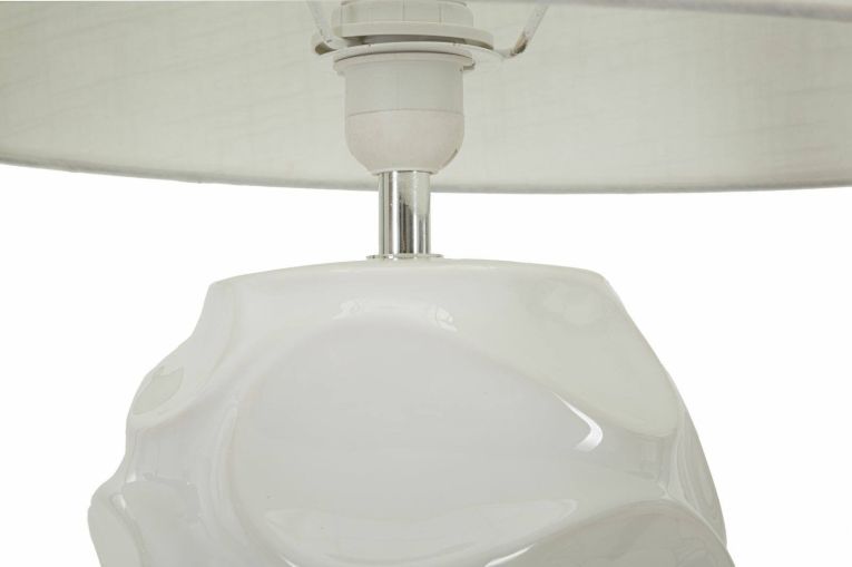 Lampada da tavolo Stencil, Bianco, 45x45 h83 cm