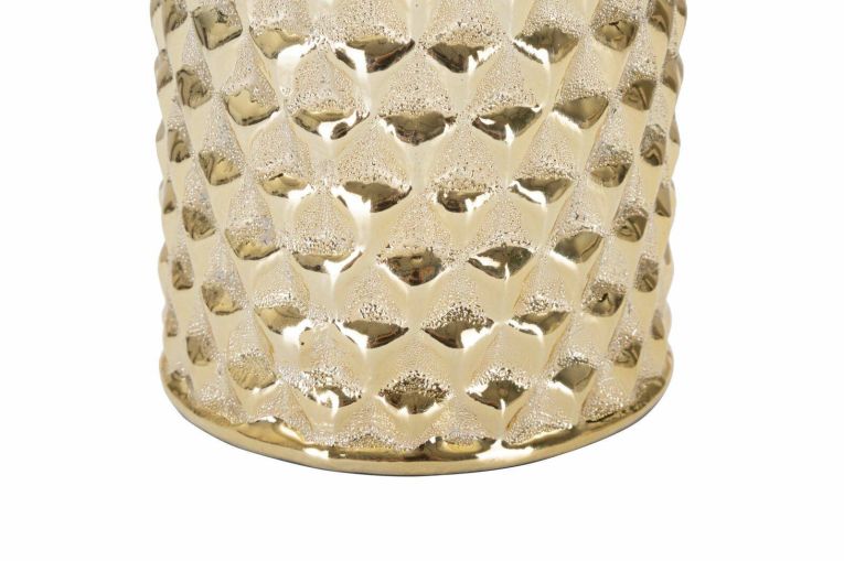 Lampada da tavolo Supreme, Bianco e Oro, 30x30 h48 cm