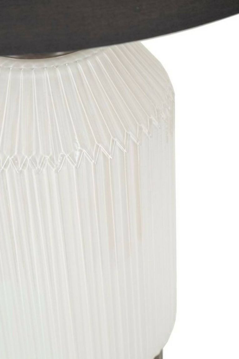 Lampada da tavolo Vidardo, 38x38 h65 cm, Bianco e Grigio