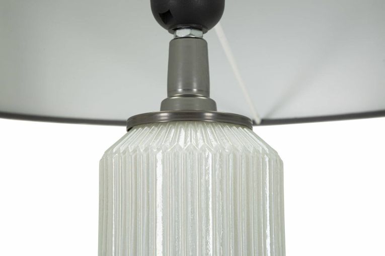 Lampada da terra Andevenno, 43x43 h163 cm, Bianco e Grigio
