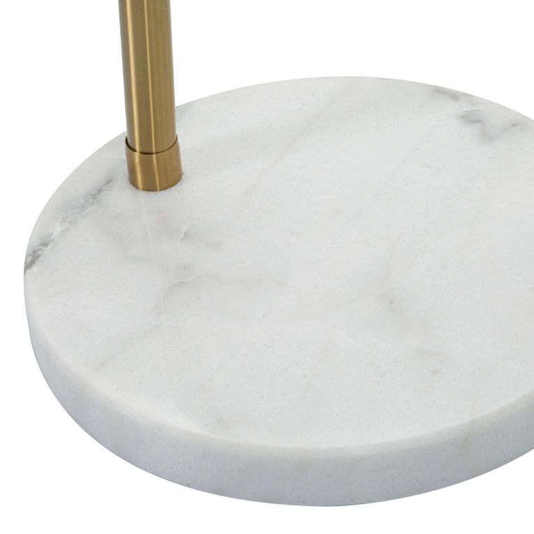 Lampada da Terra Bianco Marmo oro Necessarie 6 Lampadine Attacco e14, Interruttore Pedaliera - Bale