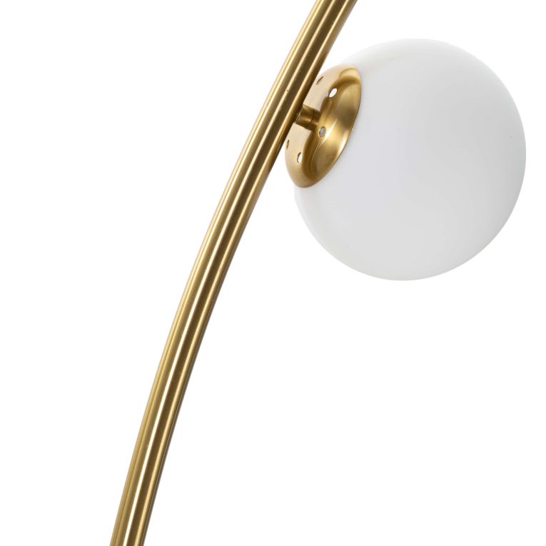 Lampada da Terra Bianco Marmo oro Necessarie 6 Lampadine Attacco e14, Interruttore Pedaliera - Bale