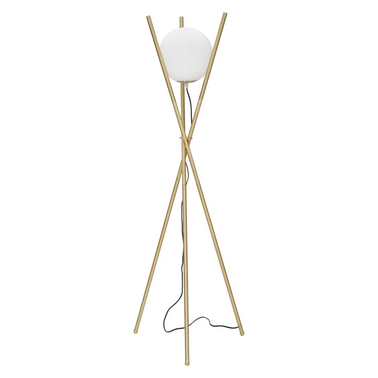 Lampada da Terra Bianco oro Necessaria 1 Lampadina Attacco e27, Interruttore Pedaliera - Douz