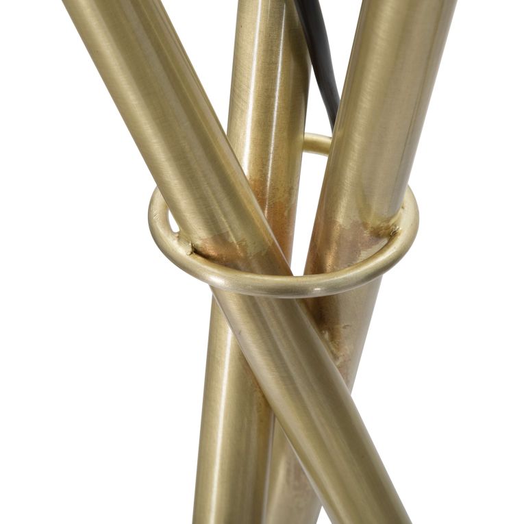 Lampada da Terra Bianco oro Necessaria 1 Lampadina Attacco e27, Interruttore Pedaliera - Douz