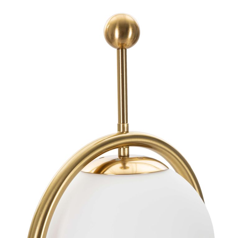 Lampada da Terra Bianco oro Necessaria 1 Lampadina Attacco e27, Interruttore Pedaliera - Fami