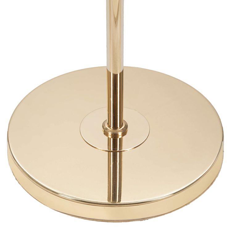 Lampada da Terra Bianco oro Necessaria 1 Lampadina Attacco e27, Paralume - Skagwa