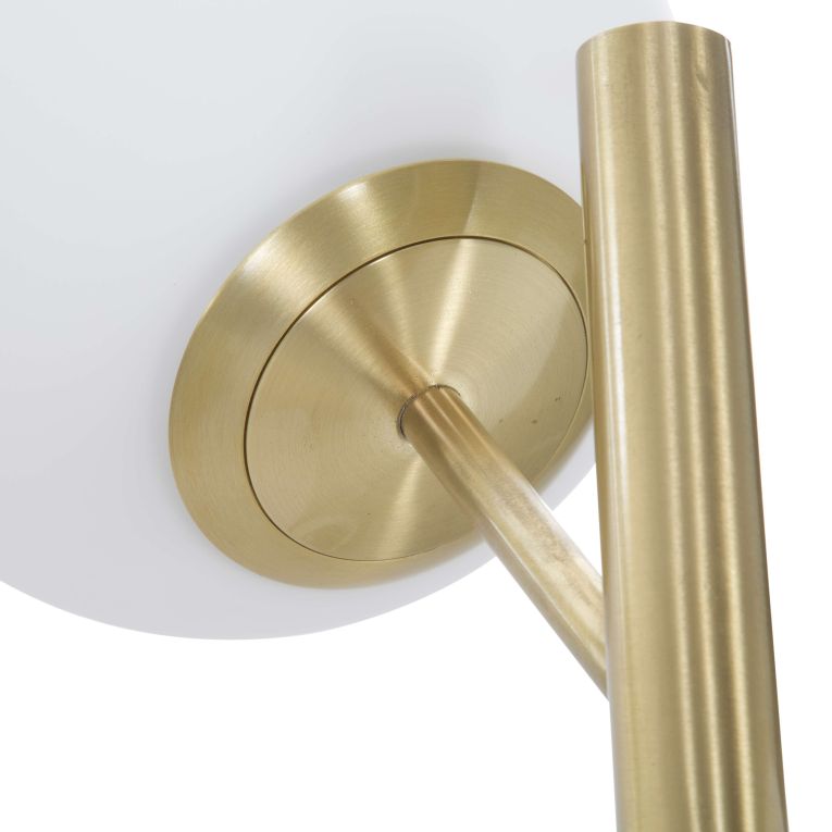 Lampada da Terra Bianco oro Necessarie 3 Lampadine Attacco e14, Interruttore Pedaliera - Kisoro