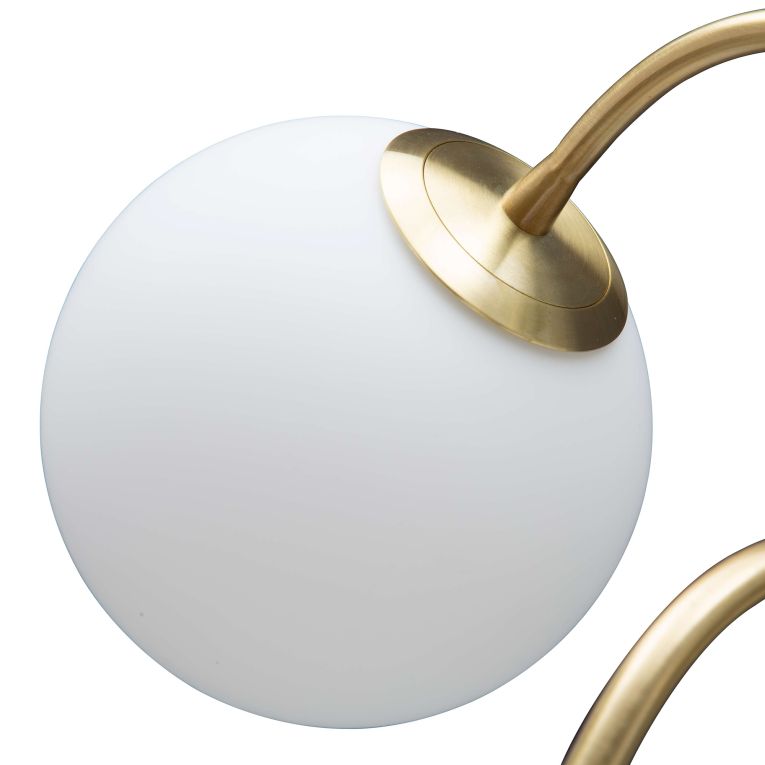 Lampada da Terra Bianco oro Necessarie 4 Lampadine Attacco e14, Interruttore Manuale - Antigu
