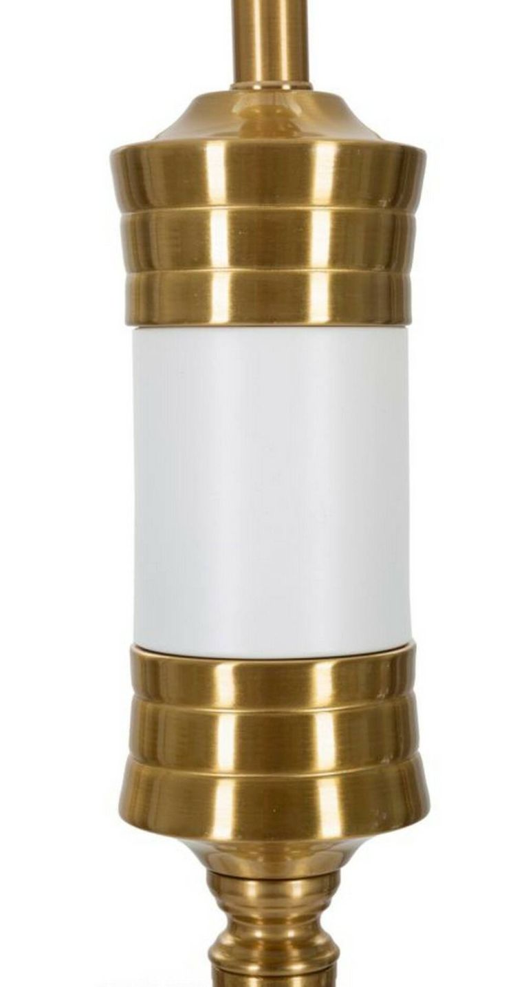 Lampada da terra Bienno, Luce da terra, Lampada da pavimento, Lampada a stelo, 41x41 h160 cm, Bianco e Oro