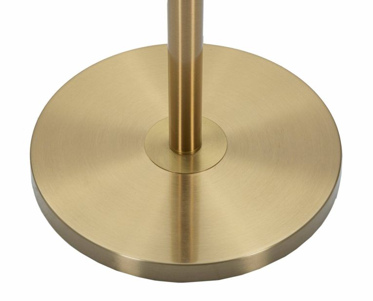 Lampada da terra Bienno, Luce da terra, Lampada da pavimento, Lampada a stelo, 41x41 h160 cm, Bianco e Oro