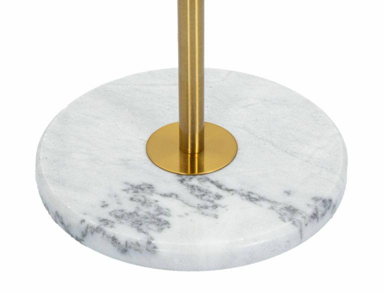 Lampada da terra Borbona, Luce da terra, Lampada da pavimento, Lampada a stelo, 41x41 h173 cm, Bianco e Oro