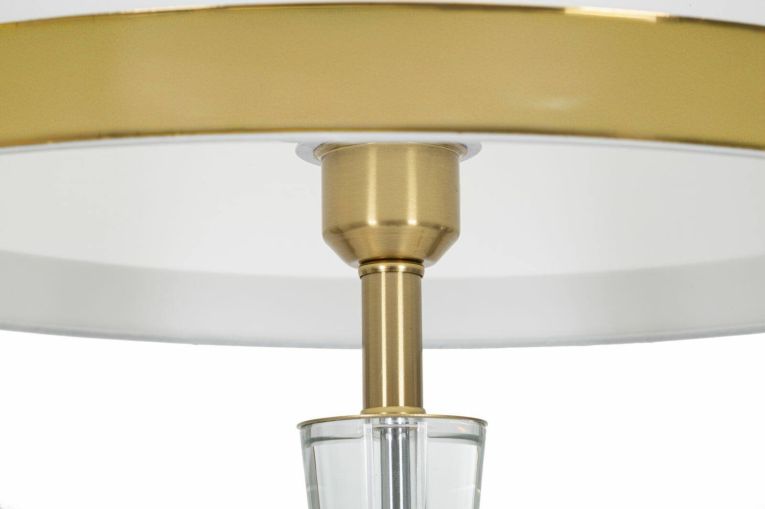 Lampada da terra Craquelure, 40x40 h153 cm, Bianco e Oro