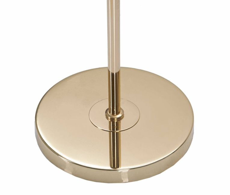 Lampada da terra Inchiostro, 40x40 h161 cm, Bianco e Oro
