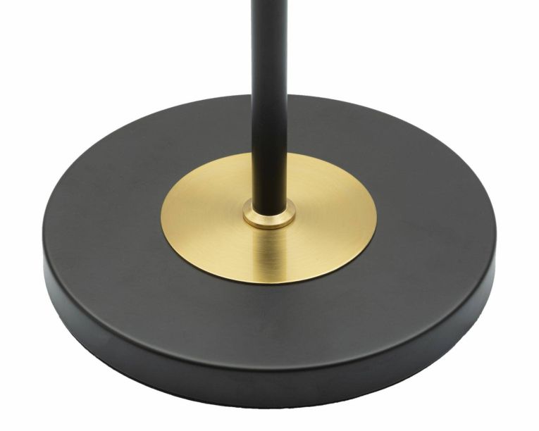 Lampada da terra Marouflage, 35x35 h153 cm, Nero e Oro