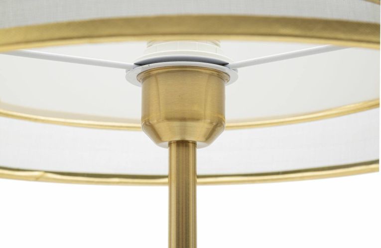 Lampada da terra Marouflage, 35x35 h153 cm, Nero e Oro