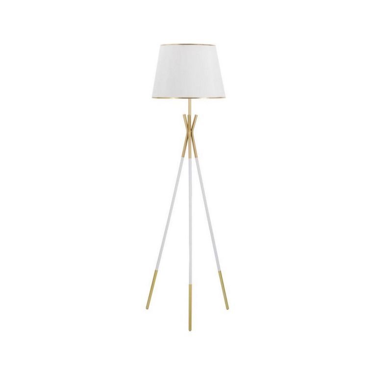 Lampada da terra Murales, 61x61 h154 cm, Bianco e Oro