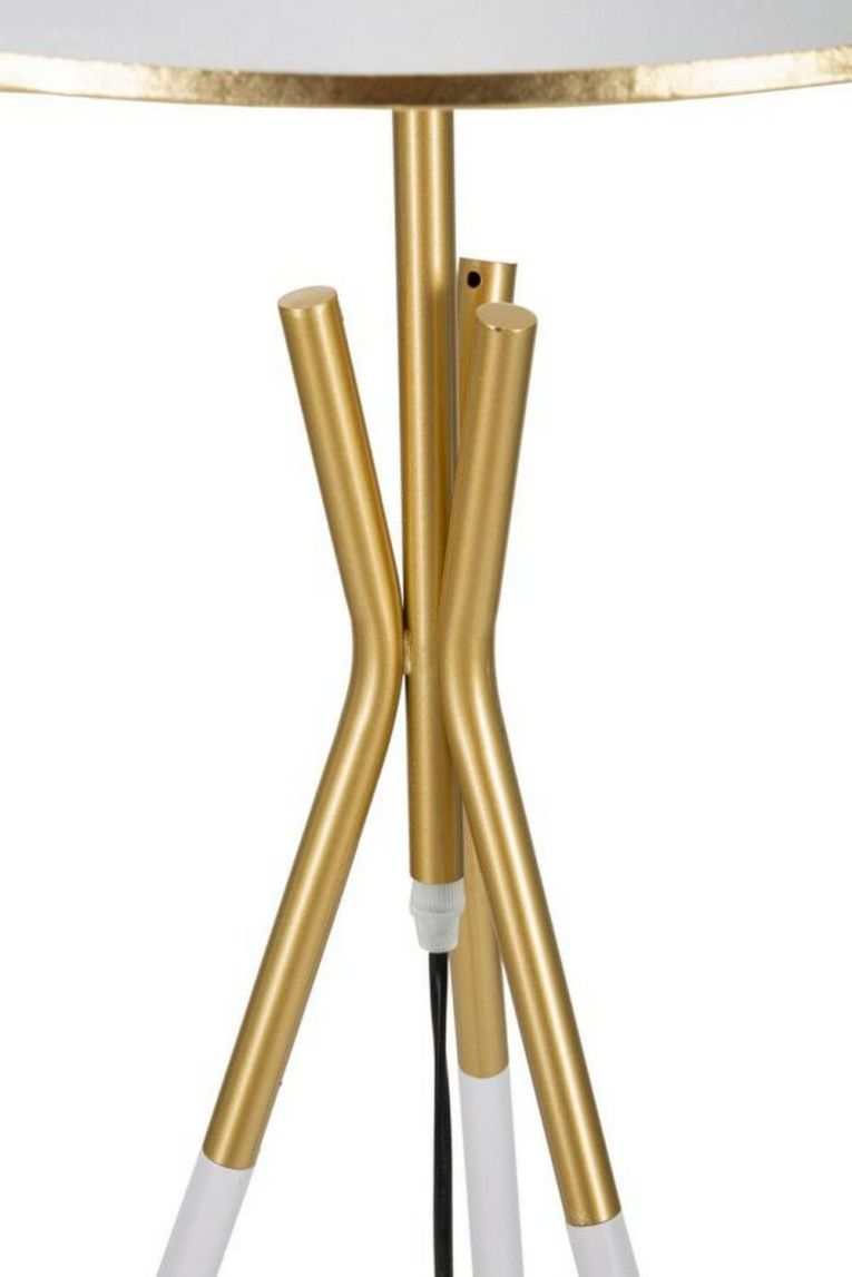 Lampada da terra Murales, 61x61 h154 cm, Bianco e Oro