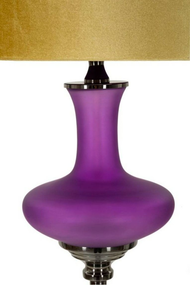 Lampada da terra Pepoli, 40x40 h167 cm, Viola e Giallo