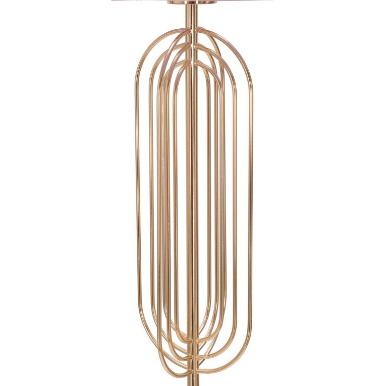 Lampada da Terra Rosa oro Necessaria 1 Lampadina Paralume, Attacco e27 - Abha