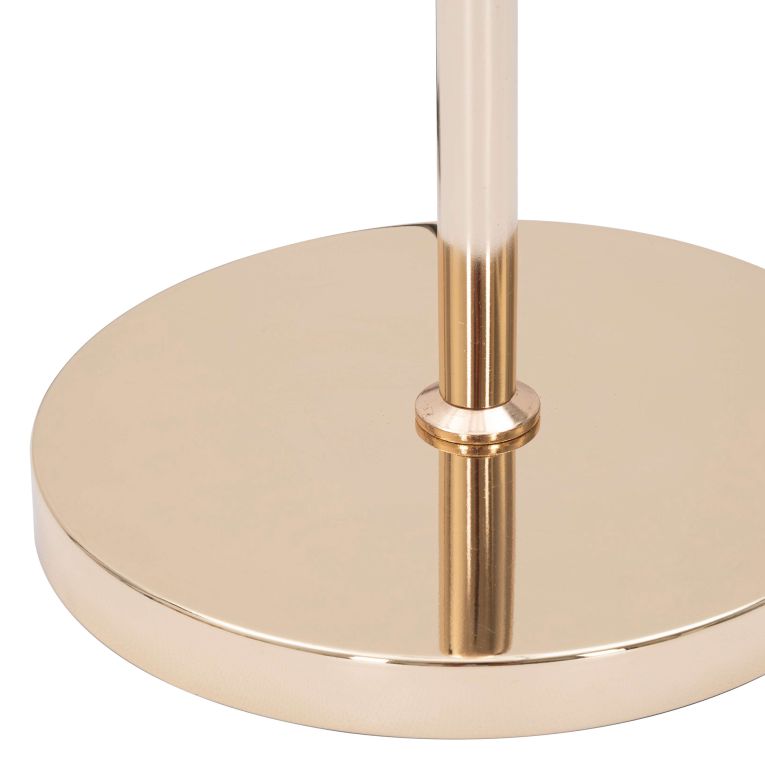 Lampada da Terra Rosa oro Necessaria 1 Lampadina Paralume, Attacco e27 - Abha