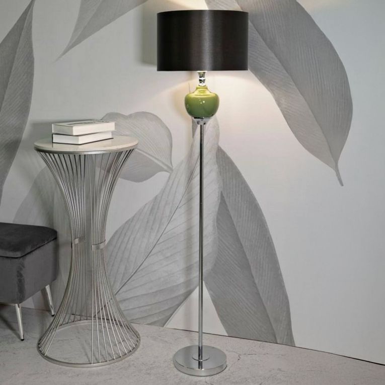 Lampada da terra Stiviere, 40x40 h160 cm, Verde e Grigio